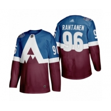 Youth Colorado Avalanche #96 Mikko Rantanen Authentic Burgundy Blue 2020 Stadium Series Hockey Jersey