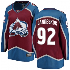 Women's Colorado Avalanche #92 Gabriel Landeskog Fanatics Branded Maroon Home Breakaway NHL Jersey