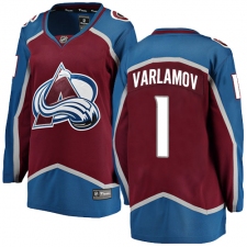Women's Colorado Avalanche #1 Semyon Varlamov Fanatics Branded Maroon Home Breakaway NHL Jersey