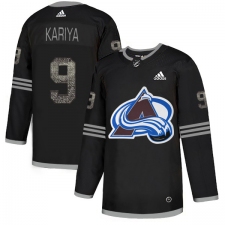 Men's Adidas Colorado Avalanche #9 Paul Kariya Black Authentic Classic Stitched NHL Jersey