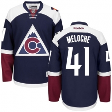 Men's Reebok Colorado Avalanche #41 Nicolas Meloche Authentic Blue Third NHL Jersey