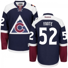 Women's Reebok Colorado Avalanche #52 Adam Foote Premier Blue Third NHL Jersey