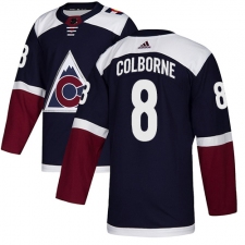 Men's Adidas Colorado Avalanche #8 Joe Colborne Authentic Navy Blue Alternate NHL Jersey
