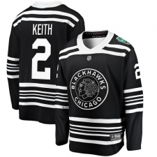 Men's Chicago Blackhawks #2 Duncan Keith Black 2019 Winter Classic Fanatics Branded Breakaway NHL Jersey