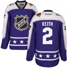 Youth Reebok Chicago Blackhawks #2 Duncan Keith Authentic Purple Central Division 2017 All-Star NHL Jersey
