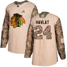 Men's Adidas Chicago Blackhawks #24 Martin Havlat Authentic Camo Veterans Day Practice NHL Jersey