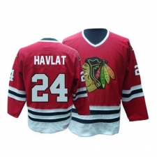 Men's CCM Chicago Blackhawks #24 Martin Havlat Premier Red Throwback NHL Jersey