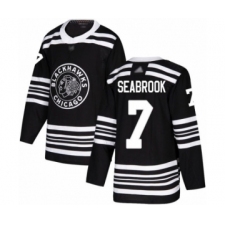 Men's Chicago Blackhawks #7 Brent Seabrook Authentic Black Alternate Hockey Jersey