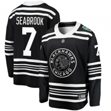 Youth Chicago Blackhawks #7 Brent Seabrook Black 2019 Winter Classic Fanatics Branded Breakaway NHL Jersey