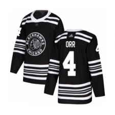 Youth Chicago Blackhawks #4 Bobby Orr Authentic Black Alternate Hockey Jersey