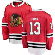 Men's Chicago Blackhawks #13 CM Punk Fanatics Branded Red Home Breakaway NHL Jersey