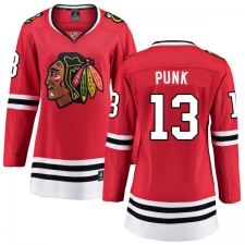 Women's Chicago Blackhawks #13 CM Punk Fanatics Branded Red Home Breakaway NHL Jersey