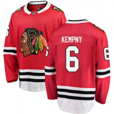Men's Chicago Blackhawks #6 Michal Kempny Fanatics Branded Red Home Breakaway NHL Jersey