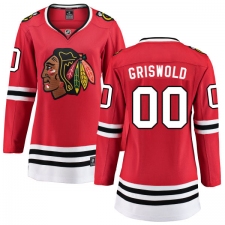 Women's Chicago Blackhawks #00 Clark Griswold Fanatics Branded Red Home Breakaway NHL Jersey