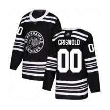 Youth Chicago Blackhawks #00 Clark Griswold Authentic Black Alternate Hockey Jersey