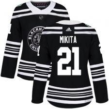 Women's Adidas Chicago Blackhawks #21 Stan Mikita Authentic Black 2019 Winter Classic NHL Jersey
