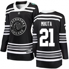 Women's Chicago Blackhawks #21 Stan Mikita Black 2019 Winter Classic Fanatics Branded Breakaway NHL Jersey