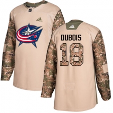 Youth Adidas Columbus Blue Jackets #18 Pierre-Luc Dubois Authentic Camo Veterans Day Practice NHL Jersey