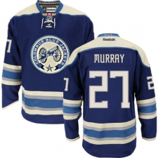 Men's Reebok Columbus Blue Jackets #27 Ryan Murray Authentic Navy Blue Third NHL Jersey