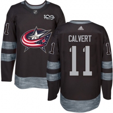 Men's Adidas Columbus Blue Jackets #11 Matt Calvert Premier Black 1917-2017 100th Anniversary NHL Jersey