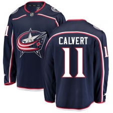 Men's Columbus Blue Jackets #11 Matt Calvert Fanatics Branded Navy Blue Home Breakaway NHL Jersey