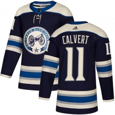 Youth Adidas Columbus Blue Jackets #11 Matt Calvert Authentic Navy Blue Alternate NHL Jersey