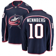 Men's Columbus Blue Jackets #10 Alexander Wennberg Fanatics Branded Navy Blue Home Breakaway NHL Jersey