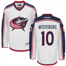 Youth Reebok Columbus Blue Jackets #10 Alexander Wennberg Authentic White Away NHL Jersey