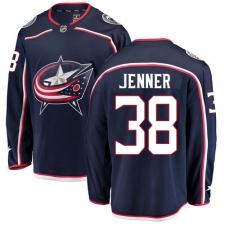 Men's Columbus Blue Jackets #38 Boone Jenner Fanatics Branded Navy Blue Home Breakaway NHL Jersey