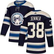 Youth Adidas Columbus Blue Jackets #38 Boone Jenner Authentic Navy Blue Alternate NHL Jersey