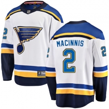Youth St. Louis Blues #2 Al Macinnis Fanatics Branded White Away Breakaway NHL Jersey