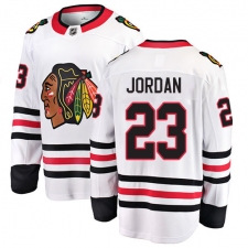 Youth Chicago Blackhawks #23 Michael Jordan Fanatics Branded White Away Breakaway NHL Jersey