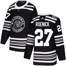 Youth Adidas Chicago Blackhawks #27 Jeremy Roenick Authentic Black 2019 Winter Classic NHL Jersey