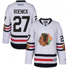 Youth Reebok Chicago Blackhawks #27 Jeremy Roenick Premier White 2017 Winter Classic NHL Jersey