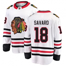 Youth Chicago Blackhawks #18 Denis Savard Fanatics Branded White Away Breakaway NHL Jersey