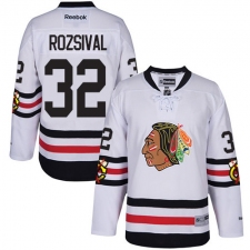 Youth Reebok Chicago Blackhawks #32 Michal Rozsival Authentic White 2017 Winter Classic NHL Jersey