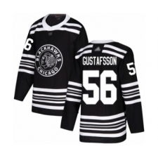 Youth Chicago Blackhawks #56 Erik Gustafsson Authentic Black Alternate Hockey Jersey