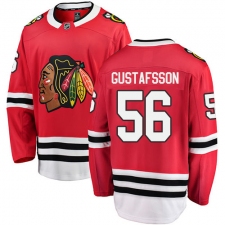 Youth Chicago Blackhawks #56 Erik Gustafsson Fanatics Branded Red Home Breakaway NHL Jersey