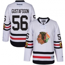 Youth Reebok Chicago Blackhawks #56 Erik Gustafsson Authentic White 2017 Winter Classic NHL Jersey