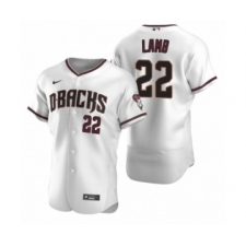 Men's Arizona Diamondbacks #22 Jake Lamb Nike White Crimson Authentic 2020 Home Jersey