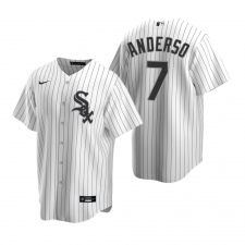 Men's Nike Chicago White Sox #7 Tim Anderson White Home Stitched Baseball Jersey
