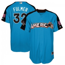 Men's Majestic Detroit Tigers #32 Michael Fulmer Authentic Blue American League 2017 MLB All-Star MLB Jersey
