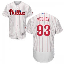 Men's Majestic Philadelphia Phillies #93 Pat Neshek White Home Flex Base Authentic Collection MLB Jersey
