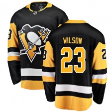 Men's Pittsburgh Penguins #23 Scott Wilson Fanatics Branded Black Home Breakaway NHL Jersey
