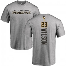 NHL Adidas Pittsburgh Penguins #23 Scott Wilson Ash Backer T-Shirt