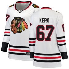 Women's Chicago Blackhawks #67 Tanner Kero Authentic White Away Fanatics Branded Breakaway NHL Jersey