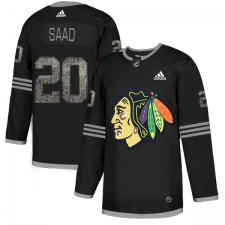 Men's Adidas Chicago Blackhawks #20 Brandon Saad Black Authentic Classic Stitched NHL Jersey