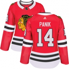 Women's Adidas Chicago Blackhawks #14 Richard Panik Authentic Red Home NHL Jersey