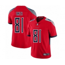 Men's Tennessee Titans #81 Jonnu Smith Limited Red Inverted Legend Football Jersey
