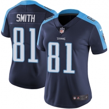 Women's Nike Tennessee Titans #81 Jonnu Smith Elite Navy Blue Alternate NFL Jersey